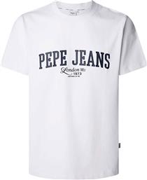 ΑΝΔΡΙΚΟ T-SHIRT ΜΕ LOGO PRINT RELAXED FIT ''DERRIL'' - PM509766 ΛΕΥΚΟ PEPE JEANS