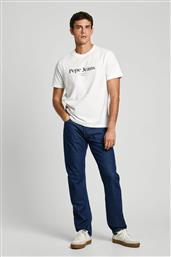 ΑΝΔΡΙΚΟ T-SHIRT ΜΟΝΟΧΡΩΜΟ ΜΕ LOGO PRINT - PM509783 ΛΕΥΚΟ PEPE JEANS