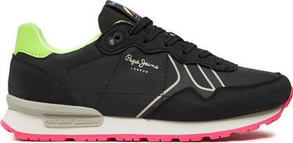 ΑΘΛΗΤΙΚΑ BRIT NEON W PLS40011 ΜΑΥΡΟ PEPE JEANS