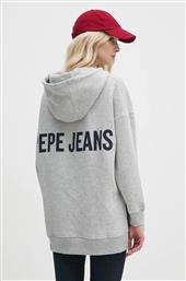 ΜΠΛΟΥΖΑ FERGIE ΧΡΩΜΑ: ΓΚΡΙ, ΜΕ ΚΟΥΚΟΥΛΑ, PL581455 PEPE JEANS