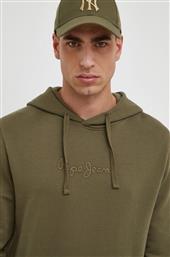 ΜΠΛΟΥΖΑ JOE HOODIE ΧΡΩΜΑ: ΠΡΑΣΙΝΟ, ΜΕ ΚΟΥΚΟΥΛΑ PM582573 PEPE JEANS