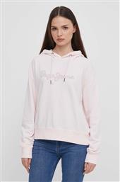 ΜΠΛΟΥΖΑ LANA LANA HOODIE ΧΡΩΜΑ: ΡΟΖ, ΜΕ ΚΟΥΚΟΥΛΑ PL581440 PEPE JEANS