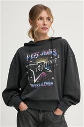 ΜΠΛΟΥΖΑ LILIAN ΧΡΩΜΑ: ΓΚΡΙ, ΜΕ ΚΟΥΚΟΥΛΑ, PL581469 PEPE JEANS