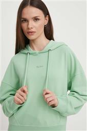 ΜΠΛΟΥΖΑ LYNETTE LYNETTE HOODIE ΧΡΩΜΑ: ΠΡΑΣΙΝΟ, ΜΕ ΚΟΥΚΟΥΛΑ PL581439 PEPE JEANS