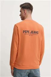 ΜΠΛΟΥΖΑ SAM CREW ΧΡΩΜΑ: ΠΟΡΤΟΚΑΛΙ, PM582703 PEPE JEANS