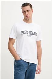 ΜΠΛΟΥΖΑΚΙ DERRIL TEE ΧΡΩΜΑ: ΑΣΠΡΟ, PM509766 PEPE JEANS