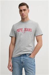 ΜΠΛΟΥΖΑΚΙ DERRIL TEE ΧΡΩΜΑ: ΓΚΡΙ, PM509766 PEPE JEANS