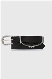 ΔΕΡΜΑΤΙΝΗ ΖΩΝΗ LEIGHTON BELT ΧΡΩΜΑ: ΜΑΥΡΟ, PL020853 PEPE JEANS