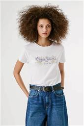 ΓΥΝΑΙΚΕΙΟ T-SHIRT ΜΕ FLORAL PRINT ''AVA'' - PL506120 ΛΕΥΚΟ PEPE JEANS