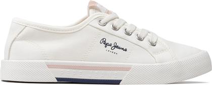 ΠΑΝΙΝΑ ΠΑΠΟΥΤΣΙΑ BRADY GIRL BASIC PGS30543 ΛΕΥΚΟ PEPE JEANS