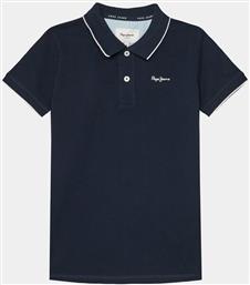 POLO NEW THOR PB540938 ΣΚΟΥΡΟ ΜΠΛΕ REGULAR FIT PEPE JEANS