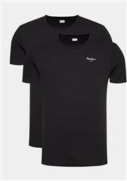 ΣΕΤ 2 T-SHIRTS PEPE TSHIRT 2P PMU10976 ΜΑΥΡΟ REGULAR FIT PEPE JEANS