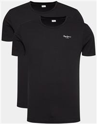 ΣΕΤ 2 T-SHIRTS PEPE TSHIRT 2P PMU10976 ΜΑΥΡΟ REGULAR FIT PEPE JEANS