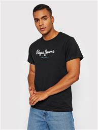 T-SHIRT EGGO PM508208 ΜΑΥΡΟ REGULAR FIT PEPE JEANS