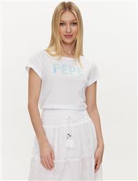 T-SHIRT JANET PL505836 ΛΕΥΚΟ REGULAR FIT PEPE JEANS