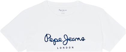 T-SHIRT ΜΕ ΚΟΝΤΑ ΜΑΝΙΚΙΑ ART PEPE JEANS