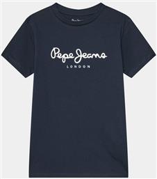 T-SHIRT NEW ART N PB503493 ΣΚΟΥΡΟ ΜΠΛΕ REGULAR FIT PEPE JEANS