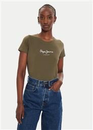 T-SHIRT NEW VIRGINIA PL505202 ΠΡΑΣΙΝΟ SLIM FIT PEPE JEANS