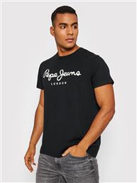 T-SHIRT ORIGINAL PM508210 ΜΑΥΡΟ SLIM FIT PEPE JEANS
