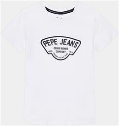 T-SHIRT REGEN PB503848 ΛΕΥΚΟ REGULAR FIT PEPE JEANS