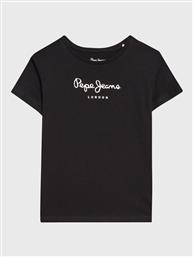 T-SHIRT WENDA PG502960 ΜΑΥΡΟ REGULAR FIT PEPE JEANS