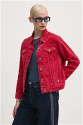 ΤΖΙΝ ΜΠΟΥΦΑΝ REGULAR JACKET ΧΡΩΜΑ: ΚΟΚΚΙΝΟ, PL402432YH3 PEPE JEANS