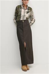 ΤΖΙΝ ΦΟΥΣΤΑ MAXI SKIRT HW COATED ΧΡΩΜΑ: ΚΑΦΕ, PL901167 PEPE JEANS