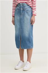 ΤΖΙΝ ΦΟΥΣΤΑ MIDI SKIRT HW DOUBLE ΧΡΩΜΑ: ΜΠΛΕ, PL901207 PEPE JEANS