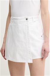 ΤΖΙΝ ΦΟΥΣΤΑ REGULAR SKORT HW ΧΡΩΜΑ: ΑΣΠΡΟ, PL801187TC0 PEPE JEANS από το ANSWEAR