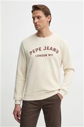 ΒΑΜΒΑΚΕΡΗ ΜΠΛΟΥΖΑ ALDRIDGE CREW ΧΡΩΜΑ: ΜΠΕΖ, PM582738 PEPE JEANS