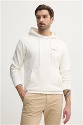 ΒΑΜΒΑΚΕΡΗ ΜΠΛΟΥΖΑ ESSENTIAL HOODIE ΧΡΩΜΑ: ΑΣΠΡΟ, ΜΕ ΚΟΥΚΟΥΛΑ, PM582839 PEPE JEANS