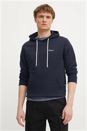 ΒΑΜΒΑΚΕΡΗ ΜΠΛΟΥΖΑ ESSENTIAL HOODIE ΧΡΩΜΑ: ΝΑΥΤΙΚΟ ΜΠΛΕ, ΜΕ ΚΟΥΚΟΥΛΑ, PM582839 PEPE JEANS