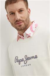 ΒΑΜΒΑΚΕΡΗ ΜΠΛΟΥΖΑ SAUL CREW ΧΡΩΜΑ: ΜΠΕΖ, PM582702 PEPE JEANS