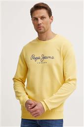 ΒΑΜΒΑΚΕΡΗ ΜΠΛΟΥΖΑ SAUL CREW ΧΡΩΜΑ: ΚΙΤΡΙΝΟ, PM582702 PEPE JEANS