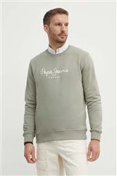 ΒΑΜΒΑΚΕΡΗ ΜΠΛΟΥΖΑ SAUL CREW ΧΡΩΜΑ: ΠΡΑΣΙΝΟ, PM582702 PEPE JEANS