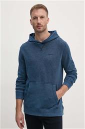 ΒΑΜΒΑΚΕΡΗ ΜΠΛΟΥΖΑ SILVERTON HOODIE ΧΡΩΜΑ: ΝΑΥΤΙΚΟ ΜΠΛΕ, ΜΕ ΚΟΥΚΟΥΛΑ, PM582713 PEPE JEANS