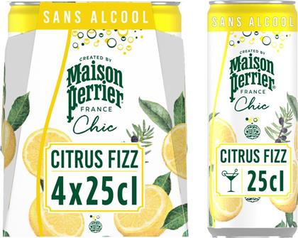 MOCKTAIL MAISON CHIC CITRUS FIZZ 4X250ML PERRIER