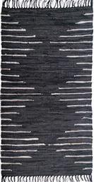 ΧΑΛΙ LEATHER RUGS ETHNIC 210414/03 BLACK SILVER (70X130CM) ΠΕΡΣΙΚΑ