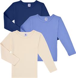 ΜΠΛΟΥΖΑΚΙΑ ΜΕ ΜΑΚΡΙΑ ΜΑΝΙΚΙΑ LOT MANCHES LONGUES X3 PETIT BATEAU