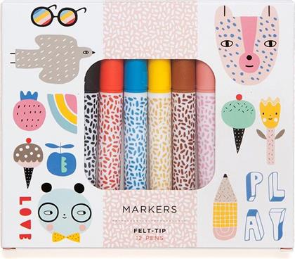 ΣΕΤ 12ΤΜΧ ΜΑΡΚΑΔΟΡΟΙ FELT TIP PTM-PMC01 - - PTM-PMC01 PETIT MONKEY
