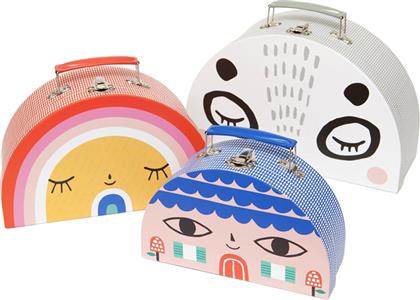 ΣΕΤ 3ΤΜΧ ΚΟΥΤΙ-ΒΑΛΙΤΣΑ DOUBLE FACE SUITCASE PTM-SC1A - - PTM-SC1A PETIT MONKEY