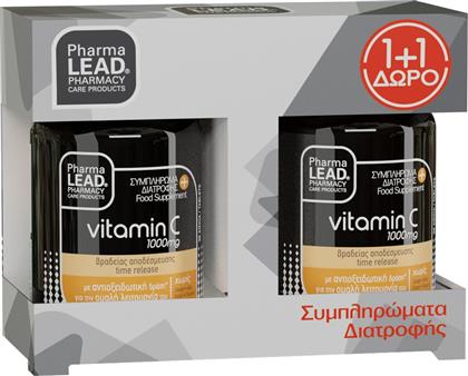 PROMO VITAMIN C 1000MG ΣΥΜΠΛΗΡΩΜΑ ΔΙΑΤΡΟΦΗΣ ΒΙΤΑΜΙΝΗΣ C ΒΡΑΔΕΙΑΣ ΑΠΟΔΕΣΜΕΥΣΗΣ ΓΙΑ ΕΝΙΣΧΥΣΗ ΤΟΥ ΑΝΟΣΟΠΟΙΗΤΙΚΟΥ ΜΕ ΙΣΧΥΡΗ ΑΝΤΙΟΞΕΙΔΩΤΙΚΗ ΔΡΑΣΗ 60CAPS (2X30CAPS) PHARMALEAD