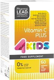 VITAMIN C PLUS 4KIDS ΣΥΜΠΛΗΡΩΜΑ ΔΙΑΤΡΟΦΗΣ ΜΕ ΒΙΤΑΜΙΝΗ C ΓΙΑ ΠΑΙΔΙΑ ΠΟΥ ΣΥΜΒΑΛΛΕΙ ΣΤΗ ΔΙΑΤΗΡΗΣΗ & ΕΝΙΣΧΥΣΗ ΤΗΣ ΦΥΣΙΟΛΟΓΙΚΗΣ ΛΕΙΤΟΥΡΓΙΑΣ ΤΟΥ ΑΝΟΣΟΠΟΙΗΤΙΚΟΥ ΣΥΣΤΗΜΑΤΟΣ ΜΕ ΓΕΥΣΗ ΠΟΡΤΟΚΑΛΙ 60 ΖΕΛΕΔΑΚΙΑ PHARMALEAD