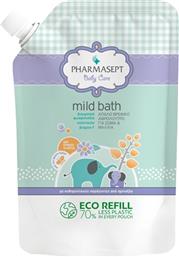 BABY CARE MILD BATH ΑΝΤΑΛΛΑΚΤΙΚΟ ΒΡΕΦΙΚΟ ΑΦΡΟΛΟΥΤΡΟ ΓΙΑ ΣΩΜΑ & ΜΑΛΛΙΑ ΧΩΡΙΣ ΑΛΚΑΛΙΑ Η ΣΑΠΟΥΝΙ ΜΕ ΟΥΔΕΤΕΡΟ PH 900ML REFILL PHARMASEPT
