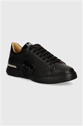ΔΕΡΜΑΤΙΝΑ ΑΘΛΗΤΙΚΑ ΠΑΠΟΥΤΣΙΑ HEXAGON PHANTOM KICKS ΧΡΩΜΑ: ΜΑΥΡΟ, USC0565 PLE025N 0202 PHILIPP PLEIN