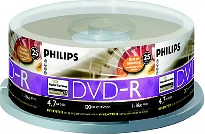 ΔΙΣΚΟΙ CD/DVD DVD-R 4.7GB 25ΤΜΧ PHILIPS