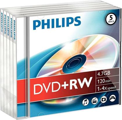 ΔΙΣΚΟΙ CD/DVD DVD+RW 4.7GB 5 ΤΜΧ PHILIPS