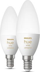 HUE LED LAMP E14 2-PACK 5.2W 320LM WHITE AMBIANCE PHILIPS από το e-SHOP