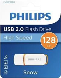 SNOW EDITION 128GB USB 2.0 FLASH DRIVE SUNRISE ORANGE FM12FD70B/00 PHILIPS από το PLUS4U