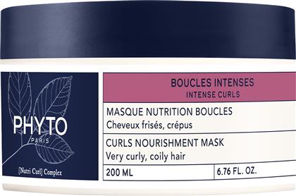 PHYTO BOUCLES INTENSES CURLS NOURISHMENT MASK ΜΑΣΚΑ ΘΡΕΨΗΣ ΓΙΑ ΜΑΛΛΙΑ ΜΕ ΜΠΟΥΚΛΕΣ 200ML PHYTO PARIS